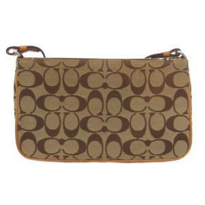 COACH 6338 シグネチャー ポシェット ショルダーバッグ 斜め掛け キャンバス レザー 茶 ブラウン /GV