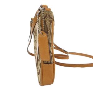 COACH 6338 シグネチャー ポシェット ショルダーバッグ 斜め掛け キャンバス レザー 茶 ブラウン /GV