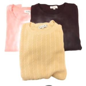 ニット カットソー まとめ 3点セット 長袖 半袖 38 紫 パープル ピンク 黄 イエロー /GV