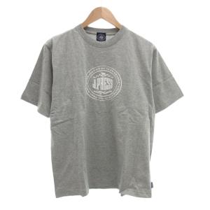 タグ付き Tシャツ 半袖 L クルーネック ロゴ グレー /AE