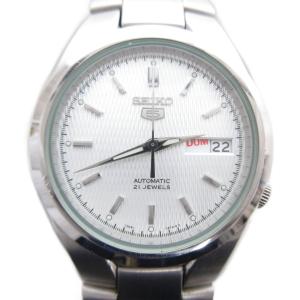 5 ファイブ 腕時計 自動巻き アナログ デイデイト ステンレス 銀色 シルバーカラー SNK601K1