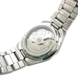SEIKO ファイブ 腕時計 自動巻き アナログ カレンダー付き ステンレス 裏スケ 銀色 シルバーカラー SNK621K1