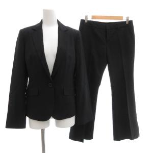 Marzotto セットアップ スーツ ジャケット 9 パンツ 11 背抜き シングル 黒 ブラック 