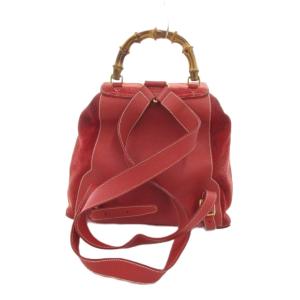 GUCCI バンブー ミニ バックパック リュックサック レザー 赤 レッド 003 2058 0016 /UO AA
