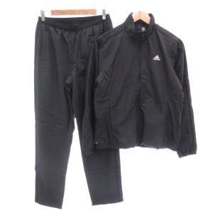 タグ付き ウインドブレーカー セットアップ 上下 3ストライプス トラックトップ ウインドパンツ L 黒