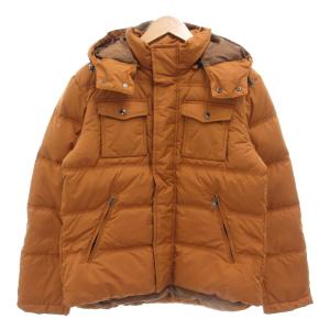 AUSTRALIAN 650FILL ダウンジャケット フード付き M ジップアップ 茶 ブラウン /GV