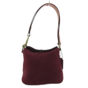 COACH 9390 ミニハンドバッグ ワンショルダー 肩掛け ターンロック ヌバックレザー 紫 パープル /GV