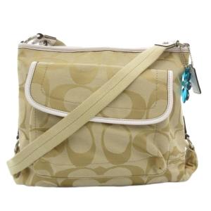 F16558 デイジー シグネチャー ファイル ショルダーバッグ 斜め掛け フラワーチャーム キャンバス