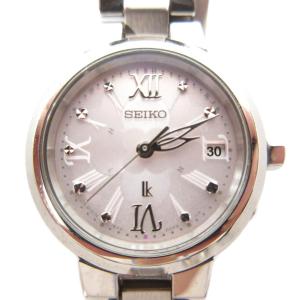 ルキア 腕時計 ウォッチ ソーラー電波時計 カレンダー ピンク文字盤 SSVW067 /FF