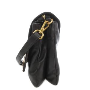 GIANNI CHIARINI ショルダーバッグ ハラコ ヒョウ柄 レオパード柄 黒 ブラック 茶 ブラウン /AE