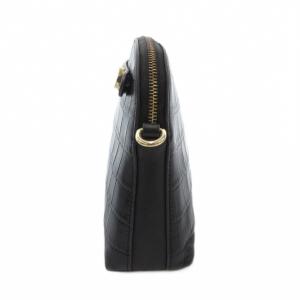 FURLA パイパーミニ ショルダーバッグ クロスボディ クロコ型押し レザー 紺 ネイビー /AE