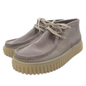 Clarks Torhill hi GTX モカシン デッキシューズ レースアップ スエード 26 グレー 11826