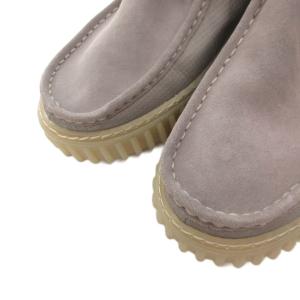 Clarks Torhill hi GTX モカシン デッキシューズ レースアップ スエード 26 グレー 11826