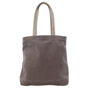 フォンダシオン 美術館限定 トートバッグ 手提げ ロゴプリント キャンバス グレー系 /FF