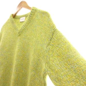 UNITED ARROWS ミックスニット セーター モヘア混 長袖 Vネック 緑系 マルチカラー /UO