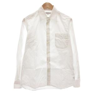 オックスフォードシャツ 15.5 長袖 無地 白 ホワイト /AE