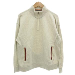 ラウンジウェア LOUNGEWEAR トレーナー スウェット ハーフジップ M 長袖 裏起毛 グレー /GV