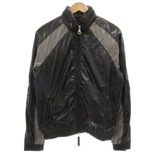 タグ付き TAMIRI ライトダウンジャケット ジップアップ 襟フード収納 裏地メッシュ 50 黒 ブラック