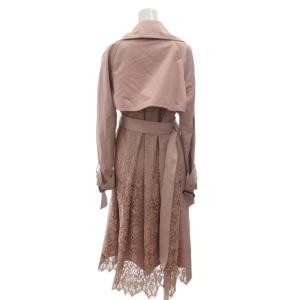 GRACE CONTINENTAL 21SS バックレーストレンチコート ひざ丈 36 ピンク ダブルブレスト ベルト付き /FF