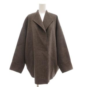 25AW ウールリバーミドルガウンコート M ブラウン