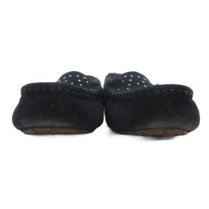UGG australia ANSLEY STUDDED モカシンシューズ ローファー 24cm ラインストーン 裏ボア 黒 ブラック