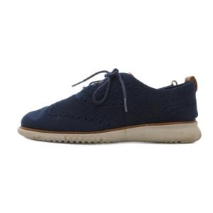COLE HAAN ZEROGRAND スニーカー 8 25.5cm シューズ ローカット ニット 紺 ネイビー C27569