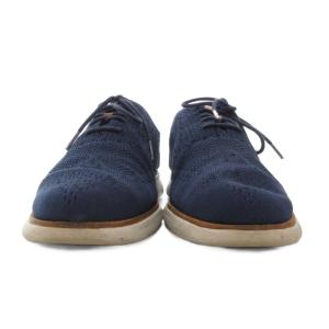COLE HAAN ZEROGRAND スニーカー 8 25.5cm シューズ ローカット ニット 紺 ネイビー C27569