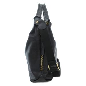 FURLA エリザベス ハンドバッグ ショルダー 2WAY レザー 本革 ロゴ 黒 ブラック /AE