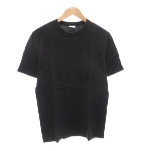 Tシャツ 半袖 M 無地 クルーネック ロゴ 黒 ブラック /AE
