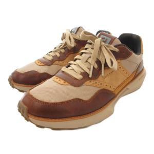 美品 グランドプロ アッシュランド スニーカー 8.5 26cm シューズ ローカット ロゴ 茶 ブラウン