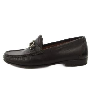 Salvatore Ferragamo ガンチーニ ローファー シューズ レザー 茶 ブラウン 7 /FF