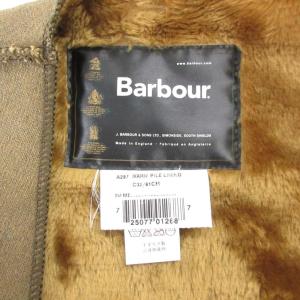Barbour WARM PILE LINING パイルライニング ベスト ジレ C32/81cm 裏ボア カーキ 茶