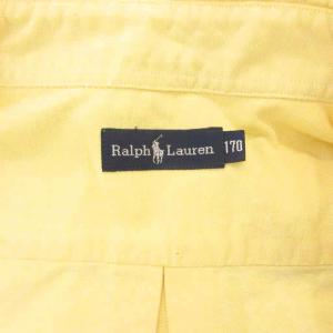RALPH LAUREN ボタンダウンシャツ 半袖 カジュアル ポニー刺繍 170 黄 イエロー /GV