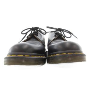 Dr.Martens 3ホールシューズ スムースレザー イエローステッチ UK8 黒 ブラック 10085 /UO