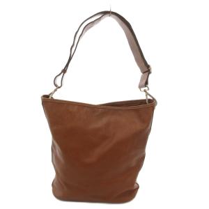 CELINE ショルダーバッグ レザー ロゴ ゴールド金具 茶 ブラウン M09 /UO AA