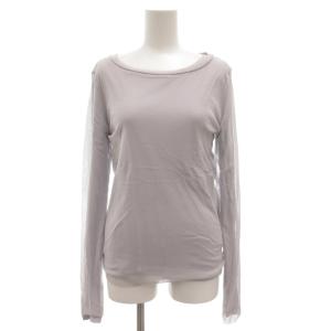 25SS 3WAYチュールレイヤードTシャツ カットソー 長袖 サックスブルー /GV