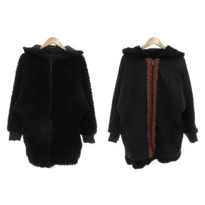 ヨウジヤマモト YOHJIYAMAMOTO リバーシブル ボアコート ロング ジップアップ ドルマンスリーブ