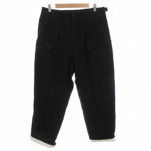 17AW Back-Zip Pants カーゴパンツ テーパード ミリタリー 3 黒 ブラック /FF