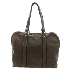 GB2 ソフトホース レザー ボストンバッグ ブラウン