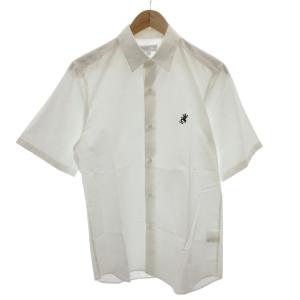 23SS シャツ トカゲ刺繍 ロゴ 半袖 38 白 ホワイト W805UQ25 /FF