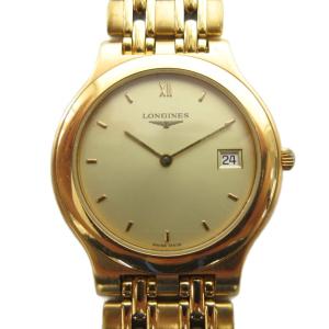 腕時計 ウォッチ クォーツ ラウンド デイト ゴールド文字盤 2針 L7.647.2 ゴールドカラー /FF