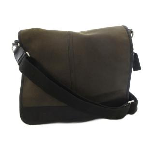 レキシントン マップバッグ スエード ショルダー クロスボディ 斜め掛け レザー カーキ F70702