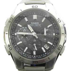 ウェーブセプター 腕時計 ウォッチ クロノグラフ 電波ソーラー ブラック文字盤 WVQ-M410DE-1A2JF