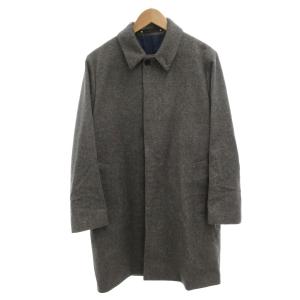 24AW ツイルビーバー ステンカラーコート ウール カシミヤ混 ロング M グレー /FF