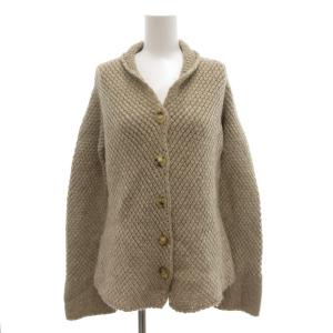 カーディガン 42 ニット ローゲージ 長袖 ベージュ /AE