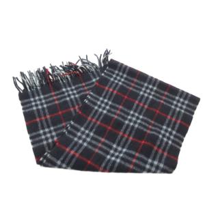 burberrys ヴィンテージ マフラー カシミヤ ノバチェック ネイビー
