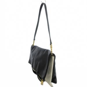 CELINE フォルディッドカバ 3WAY ショルダーバッグ ホワイト ブラック