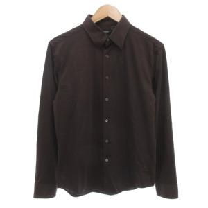 23AW Structure Knit Sylvain ND シャツ S 茶 ブラウン レギュラーカラー