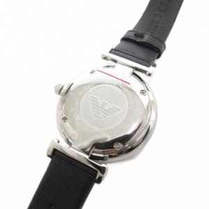 EMPORIO ARMANI 美品 ジアンニティーバー GIANNI T-BAR 腕時計 クオーツ アナログ 革ベルト ブラック AR11171