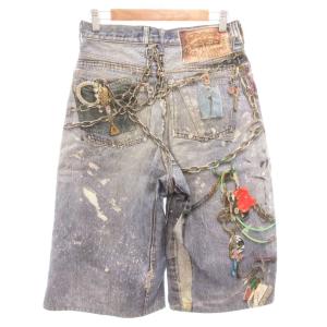 Acne Studios 24SS Loose fit shorts トロンプルイユ デニム ハーフパンツ ボタンフライ